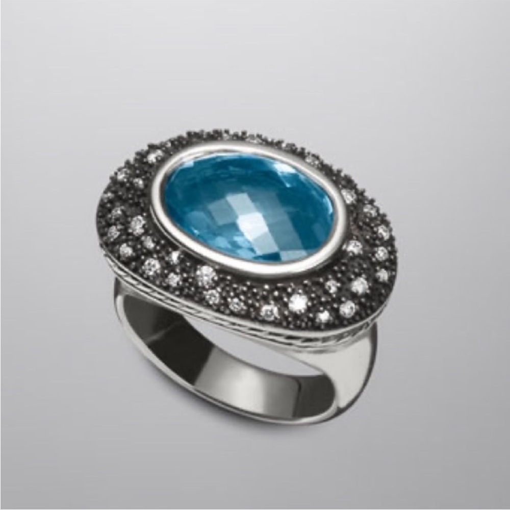 David Yurman Blue Topaz Moonlight Ice Ring
